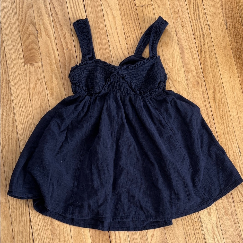 Free People Blissful Breeze Mini Black Dress